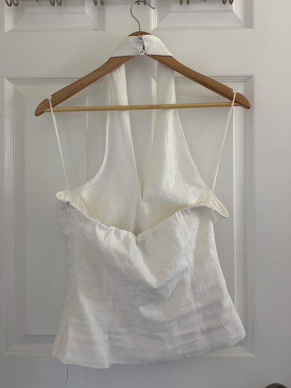Reformation White Halter Linen Vest - Picture 2 of 5